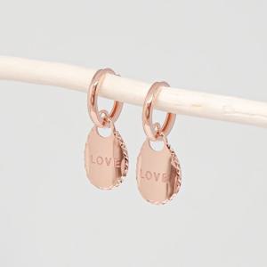 오팔하우스 14k 러브 이니셜 원터치 귀걸이 OPNIE3935-1