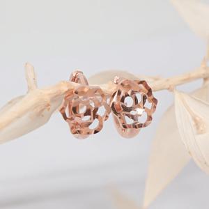 오팔하우스 14k 장미 컷팅 원터치 귀걸이 OPNIE4111-1