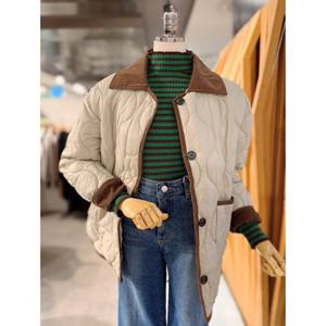 ab.fz 골덴카라 퀄팅 패딩점퍼 (ABXA1ZU01A) US