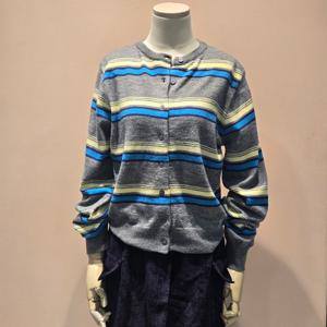 [페이지플린]라운드 넥 클래식 스트라이프 니트 가디건 LF5CCA511M