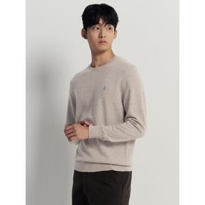 [빈폴멘] [Essential] 캐시미어 라운드 니트  베이지 (BC5X51E06A)