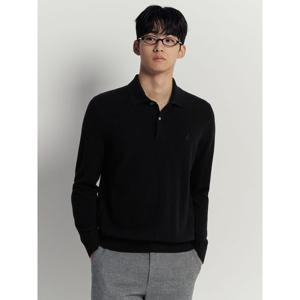 [빈폴멘] [Essential] 캐시미어 칼라넥 니트  블랙 (BC5X51E085)