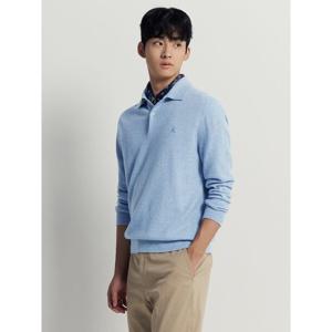 [빈폴멘] [Essential] 캐시미어 칼라넥 니트  스카이 블루 (BC5X51E08Q)