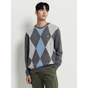 [빈폴멘] 아가일 니트  그레이 (BC5951C343)