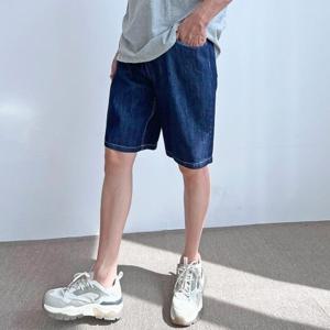 [브이와이][VY] 남자 데님 넓은 진 마원단 일자핏 반바지_137049