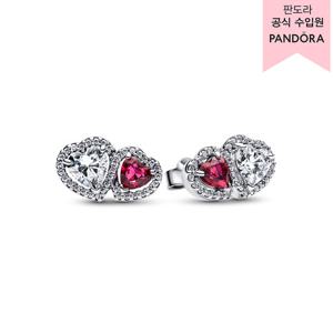 [판도라(주얼리)][백화점 보증서 제공] 할로우 하츠 스터드 이어링 293633C01