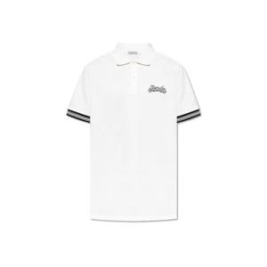 25 FW 몽클레어 로고 엠브로이디드 쇼트슬리브 폴로셔츠 화이트 K10918A00006899UR