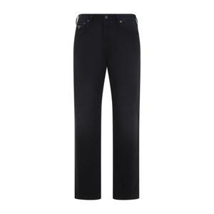 25 FW 프라다 로고 플라크 스트레이트 레그 벨트루프 진 블랙 GEP358SAAO148J