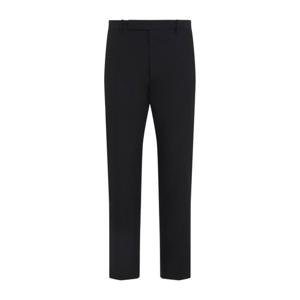 25 FW 프라다 로고 디테일 테일러드 코튼 블렌드 팬츠 블랙 UP0313SOOO16A6