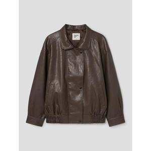 (32593ZLY4C) [에잇세컨즈] 하이넥 레더 블루종  브릭