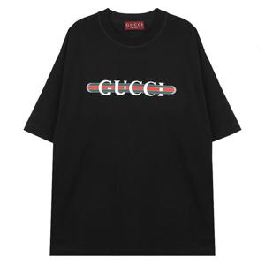 (명품) 구찌 프린트 코튼 저지 티셔츠 784361 X