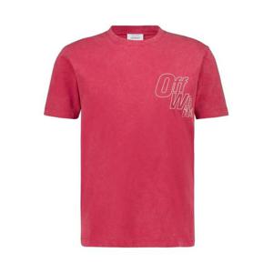 오프화이트 반팔 티셔츠 OMAA027F25JER00D 2601 Coral red