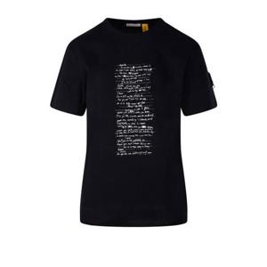 25 FW 몽클레어 지니어스 x 윌로우 스미스 프린트 라운드넥 티셔츠 블랙 8C0000289AHD