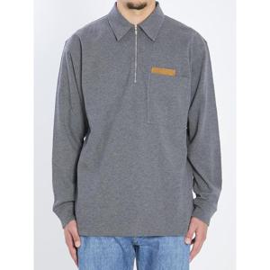 BOTTEGA VENETA Double layered melange cotton polo 8343348831