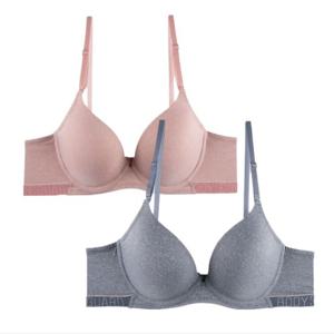 [보디가드](A-C컵)핑크/그레이 멜란지 매쉬 풀컵 아웃밴드 브라 2종택1 BGWBY491