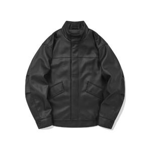 커버낫자켓 CQK CO2301JK32-BK 비건 레더 숏 M-51 점퍼 블랙