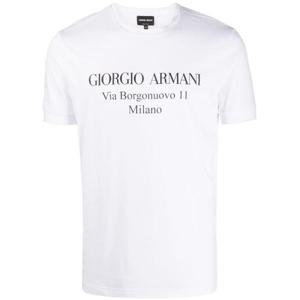 조르지오 아르마니 반팔 티셔츠 3GST57 SJMCZU090 White