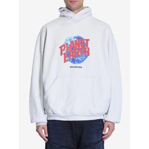 발렌시아가 후드 티셔츠 803265TRVD1 9012 WHITE