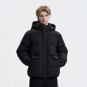 내셔널지오그래픽 N254UDW310 아틀라스 고어 윈드스토퍼 숏기장 구스다운 점퍼 BLACK