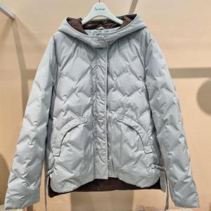 라티움 HC34 25 F/W가벼운 덕 블록튜브 언발 루즈핏 후드 오리털 패딩점퍼 T2543jp02