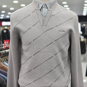 [크로커다일남성]자카드브이넥레이어드니트 CDAAKT335382_IC