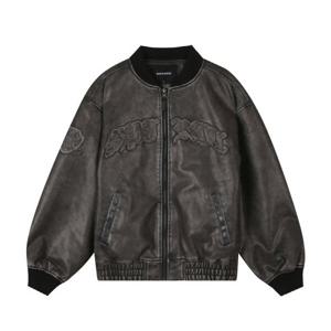 [버커루]남성 빈티지 페이크 레더 항공 점퍼(B243LI390P)