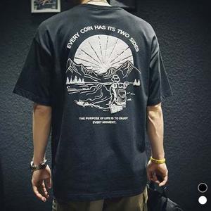 온나핏 마운틴 남자 프린팅 반팔 티셔츠 LM-0446