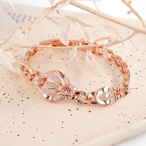 오팔하우스 14k 볼드한 G이니셜 큐빅 팔찌 OPGDB3295