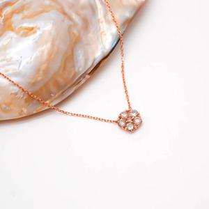 오팔하우스 14k 꼬냑다이아몬드 목걸이 OPDLN2770