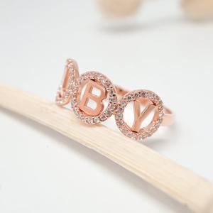 오팔하우스 14k 영문 이니셜 큐빅 반지 OPDJR5260