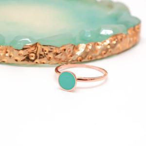 오팔하우스 14k 라운드 민트 에폭 반지 OPDLR3940