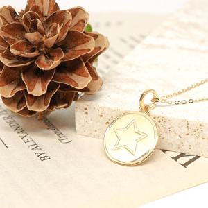 오팔하우스 14k 달고나 별 코인 목걸이 OPDLN5638