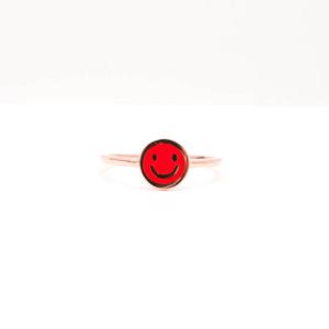 오팔하우스 14k 오렌지 에폭 스마일 반지 OPDLR3954