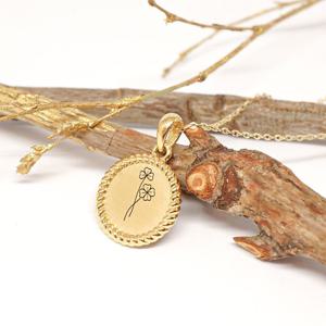 오팔하우스 14k 드로우 크로바 코인 목걸이 OPDLN1260