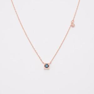 오팔하우스 14k 청다이아몬드 스퀘어 목걸이 OPMTN0022