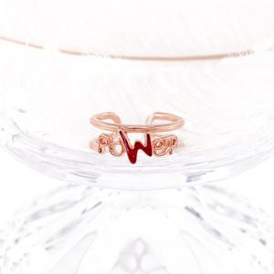 오팔하우스 14k 두 줄 파워 이니셜 오픈링 OPGDR0774