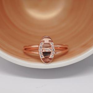 오팔하우스 14k H이니셜 타원형 반지 OPJJR10673