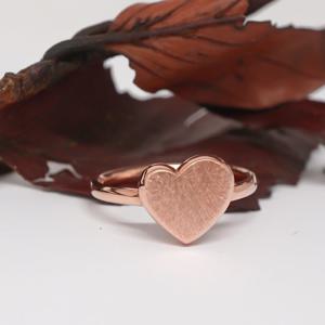 오팔하우스 14k 샌딩 민자 하트 반지 OPJJR10765