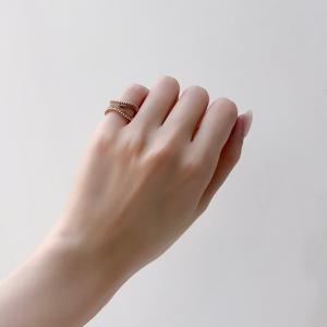 오팔하우스 14k 럭셔리 꼬냑큐 웨이브 애끼 반지 OPGDR0029