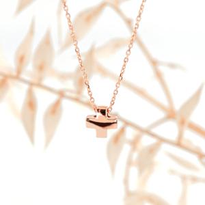 오팔하우스 14k 통통한 민자 십자가 목걸이 OPDLN5771