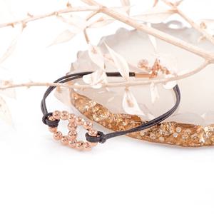 오팔하우스 14k 타원형 민볼 가죽 팔찌 OPGDB0156-1