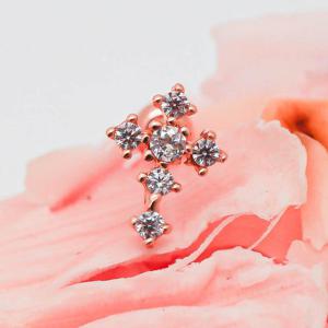 오팔하우스 14k 십자가 큐빅 피어싱 OPDJE560