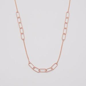 오팔하우스 14k 타원형 컷팅 클립 체인 목걸이 OPGDN126