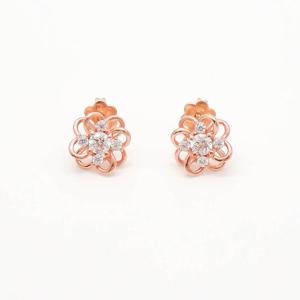 오팔하우스 14k 꽃 큐빅 귀걸이 OPJJE10663