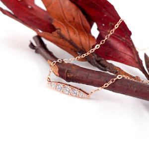 오팔하우스 14k 타원형 큐빅 목걸이 OPPKN133