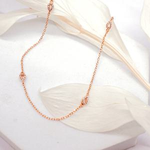 오팔하우스 14k 타원형 큐빅 라운드 목걸이 OPDLN6030