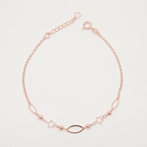 오팔하우스 14k 타원형 별 체인 팔찌 OPPEB5062