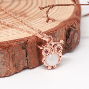 오팔하우스 14k 문스톤 부엉이 목걸이 OPDLN5251