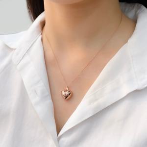 오팔하우스 14k 볼드한 통통하트 목걸이 OPKYN0061