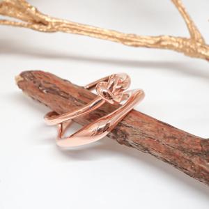 오팔하우스 14k 두 줄 꼬임 레이어드링 OPGDR0733